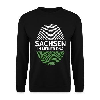 La Saxe dans mon empreinte de drapeau ADN - Sweat-shirt Unisexe - noir - Devant - Alina (178cm) & Michal (187cm)