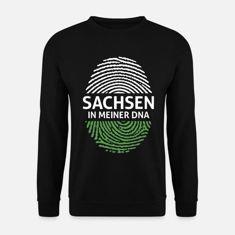 Sachsen in Meiner DNA Flagge Fingerabdruck - Unisex Pullover - Schwarz