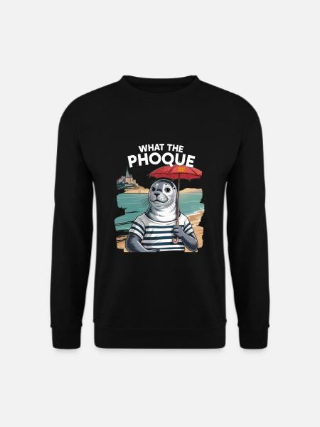 Co jest z Phoque Normandia Regionalna Duma Humorystyczna - Bluza unisex - czarny