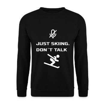 Just Skiing - Dont Talk - Unisex Pullover - Schwarz - Vorne - Alina (178cm) & Michal (187cm)