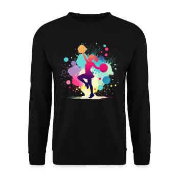 Pom-pom girl, Cheerleading, Cheer, fille - Sweat-shirt Unisexe - noir - Devant - Alina (178cm) & Michal (187cm)