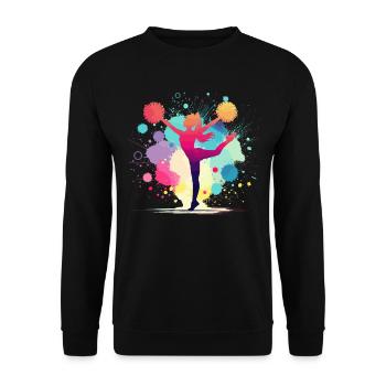 Pom-pom girl, Cheerleading, Cheer, fille - Sweat-shirt Unisexe - noir - Devant - Alina (178cm) & Michal (187cm)