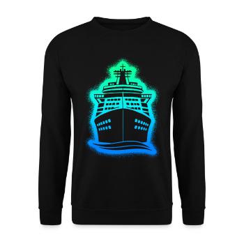 Kreuzfahrt Kreuzfahrtschiff Jungen Kreuzfahrer - Unisex Pullover - Schwarz - Vorne - Alina (178cm) & Michal (187cm)