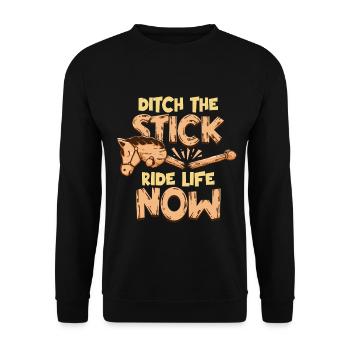 Anti Hobby Horsing - Unisex Sweatshirt - black - Front - Alina (178cm) & Michal (187cm)