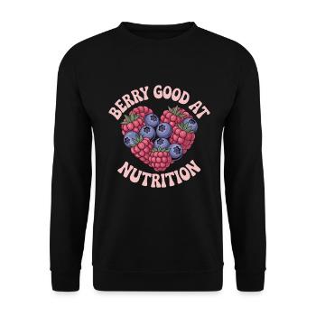 Nutritionist Berry Good At Nutrition Dietitian - Unisex Sweatshirt - black - Front - Alina (178cm) & Michal (187cm)