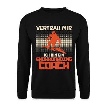 Snowboard Trainers TRUST ME AM SNOWBOARDING - Unisex Sweatshirt - black - Front - Alina (178cm) & Michal (187cm)