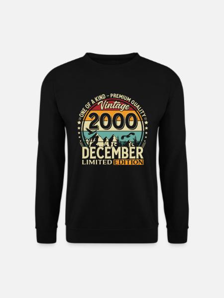 25e anniversaire Millésime décembre 2000 - Sweat-shirt Unisexe - noir