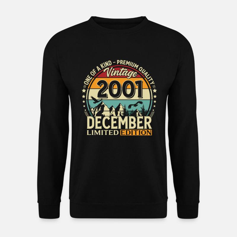 24e anniversaire Millésime Décembre 2001 - Sweat-shirt Unisexe - noir