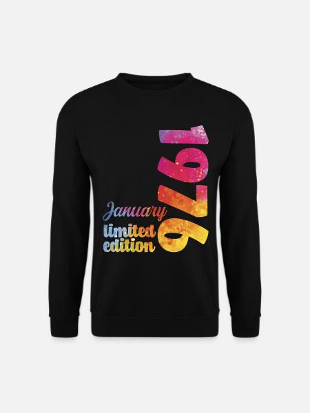 January 1976 Birthday Gift - Unisex Sweatshirt - black