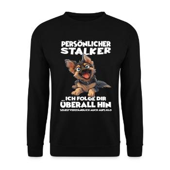 Deutscher Schäferhund Hundehalter T Schäferhund - Unisex Pullover - Schwarz - Vorne - Alina (178cm) & Michal (187cm)