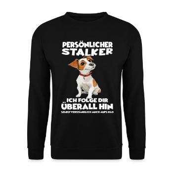 Jack Russell Terrier Hundehalter Hundeliebhaber  - Unisex Pullover - Schwarz - Vorne - Alina (178cm) & Michal (187cm)