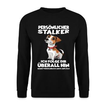 Jack Russell Terrier Hundebesitzer T Jack Russell  - Unisex Pullover - Schwarz - Vorne - Alina (178cm) & Michal (187cm)