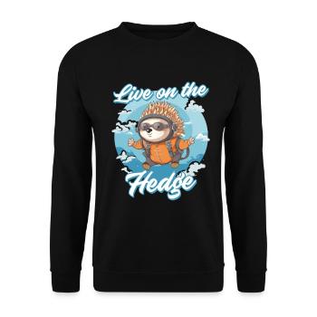 Igel Tag Hedgehog Day en direct sur la Hegde - Sweat-shirt Unisexe - noir - Devant - Alina (178cm) & Michal (187cm)