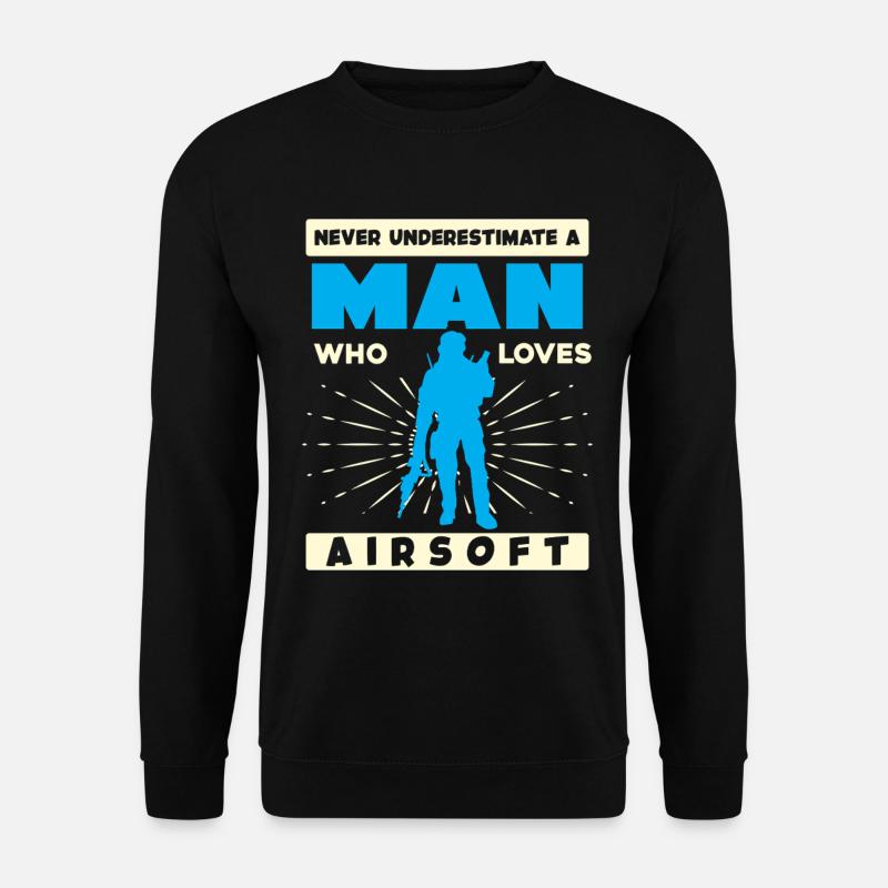 Man Loves Airsoft – Powerful Silhouette - Unisex Sweatshirt - black