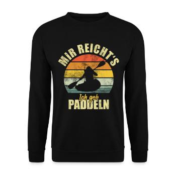 Pagaie en kayak en canoë : drôle de diction - Sweat-shirt Unisexe - noir - Devant - Alina (178cm) & Michal (187cm)