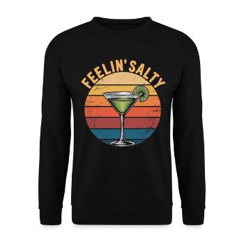 Feelin' Salty T-Shirt – Margarita Cocktail Shirt - Sweat-shirt Unisexe - noir - Devant - Alina (178cm) & Michal (187cm)