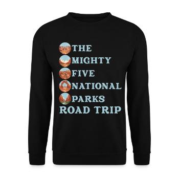 Utah Mighty 5 Nationalparks Tour - Unisex Pullover - Schwarz - Vorne - Alina (178cm) & Michal (187cm)