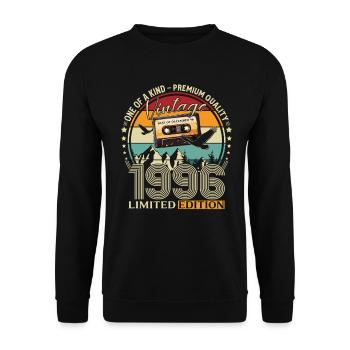 Cassette du 29e anniversaire décembre 1996 - Sweat-shirt Unisexe - noir - Devant - Alina (178cm) & Michal (187cm)