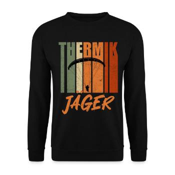 Paragliding THERIK JÄGER Fun - Unisex Sweatshirt - black - Front - Alina (178cm) & Michal (187cm)