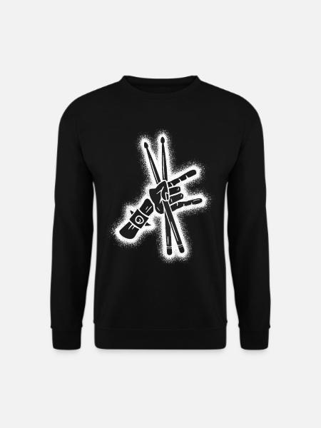 Schlagzeug Drummer Jungen Herren Schlagzeuger - Unisex Pullover - Schwarz