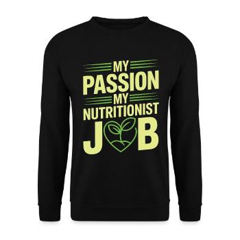 Nutritionist My Passion My Nutritional Coach - Unisex Sweatshirt - black - Front - Alina (178cm) & Michal (187cm)