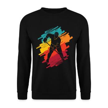Joueurs de hockey sur glace Joueurs masculins Joueurs de hockey sur glace - Sweat-shirt Unisexe - noir - Devant - Alina (178cm) & Michal (187cm)