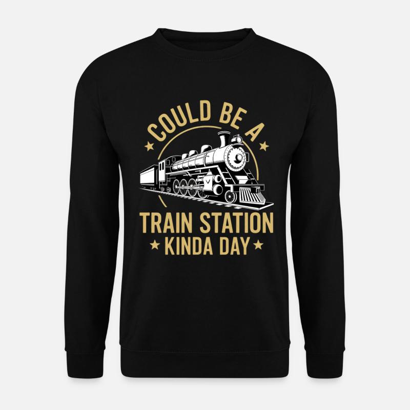 Zugromantik Bahnhofsvibe - Unisex Pullover - Schwarz