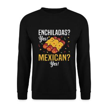 Enchilada Fan Mexikanisches Food-Lover-Cuisine-Gericht - Unisex Pullover - Schwarz - Vorne - Alina (178cm) & Michal (187cm)