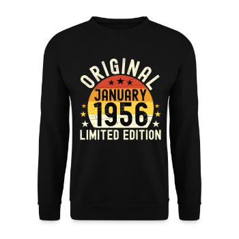 Anniversary January 1956 Limited Edition Original - Unisex Sweatshirt - black - Front - Alina (178cm) & Michal (187cm)