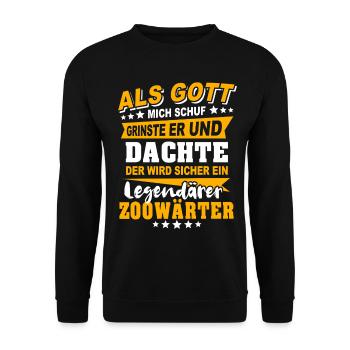 Dictons des gardiens de zoo - Sweat-shirt Unisexe - noir - Devant - Alina (178cm) & Michal (187cm)