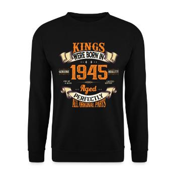 kings burn in 1945 - Sweat-shirt Unisexe - noir - Devant - Alina (178cm) & Michal (187cm)