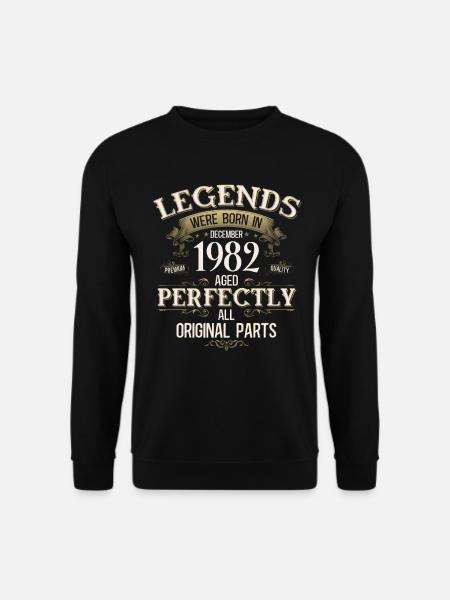 43-årsdags legend december årgång 1982 - Unisextröja - svart
