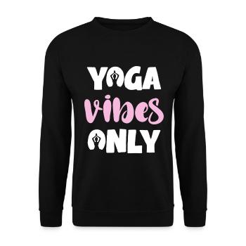 Uniquement des vibrations de yoga - Sweat-shirt Unisexe - noir - Devant - Alina (178cm) & Michal (187cm)