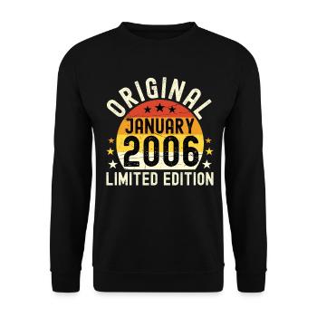 Anniversaire Janvier 2006 Limited Edition Original - Sweat-shirt Unisexe - noir - Devant - Alina (178cm) & Michal (187cm)