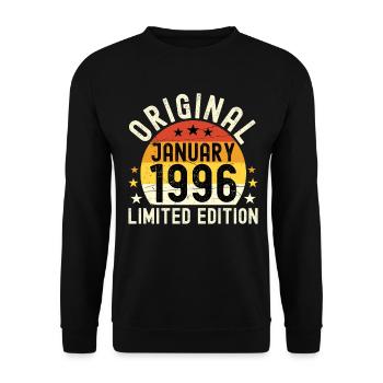 Anniversaire Janvier 1996 Limited Edition Original - Sweat-shirt Unisexe - noir - Devant - Alina (178cm) & Michal (187cm)