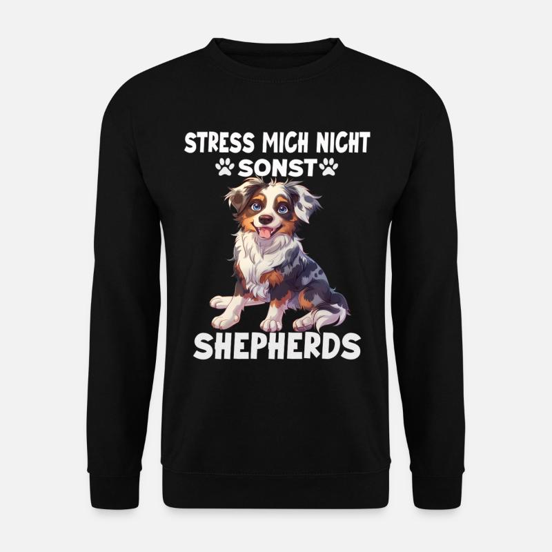 Australian Shepherd Hundebesitzer T Aussie - Unisex Pullover - Schwarz