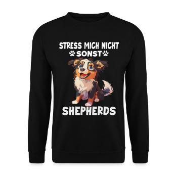 Don du propriétaire de chien T Shepherd Dog Walk T - Sweat-shirt Unisexe - noir - Devant - Alina (178cm) & Michal (187cm)