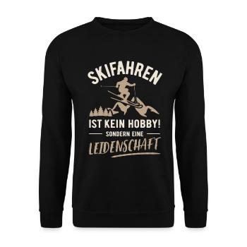 Skifahren | Kein Hobby sondern Leidenschaft - Unisex Pullover - Schwarz - Vorne - Alina (178cm) & Michal (187cm)