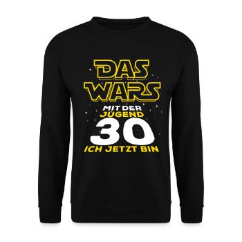 That's it with the youth, I'm 30 now - Unisex Sweatshirt - black - Front - Alina (178cm) & Michal (187cm)