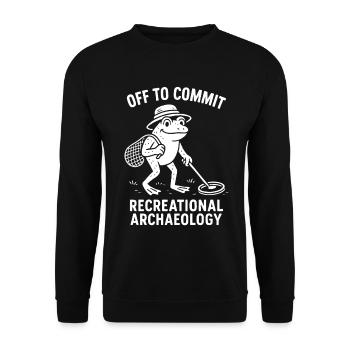 Partir pour s’amuser en archéologie récréative - Sweat-shirt Unisexe - noir - Devant - Alina (178cm) & Michal (187cm)