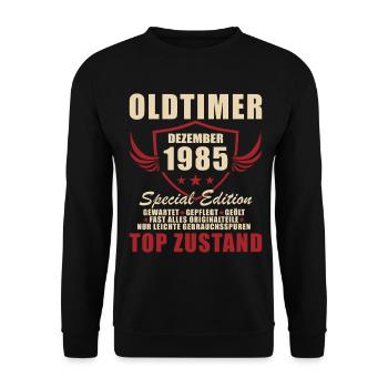 Oldtimer Édition Spéciale décembre 1985 - Sweat-shirt Unisexe - noir - Devant - Alina (178cm) & Michal (187cm)