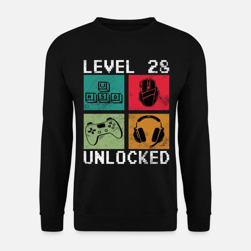Level 28 Retro Power-Up - Unisex Sweatshirt - black