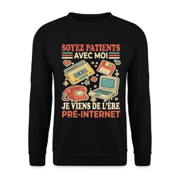 The humorous gift for old people - Unisex Sweatshirt - black - Front - Alina (178cm) & Michal (187cm)