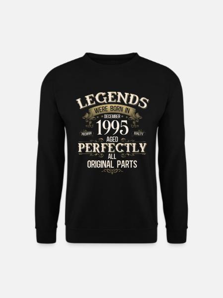 30th Birthday Legend December 1995 - Unisex Sweatshirt - black