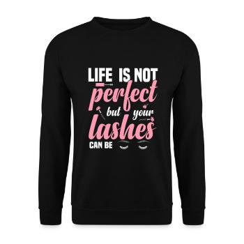 Technicien Cils Artiste Extension de Cils - Sweat-shirt Unisexe - noir - Devant - Alina (178cm) & Michal (187cm)