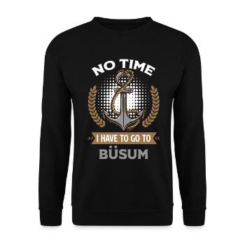 Mer du Nord PAS BESOIN D’ALLER À BÜSUM Lustig - Sweat-shirt Unisexe - noir - Devant - Alina (178cm) & Michal (187cm)