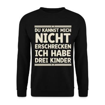 3 enfants Maman Maman Papa Père - Sweat-shirt Unisexe - noir - Devant - Alina (178cm) & Michal (187cm)