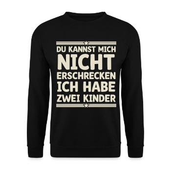 2 enfants Maman Maman Père Papa - Sweat-shirt Unisexe - noir - Devant - Alina (178cm) & Michal (187cm)