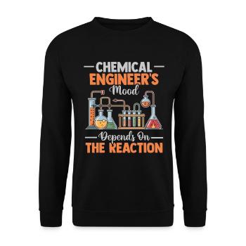 Funny Quotes from Chemical Engineers - Unisex Sweatshirt - black - Front - Alina (178cm) & Michal (187cm)