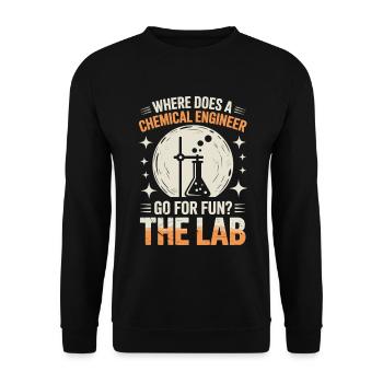 Proud engineering lab life - Unisex Sweatshirt - black - Front - Alina (178cm) & Michal (187cm)